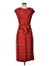Anne Klein Argyle Red Cocktail Dress Size L - photo 2