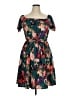 Assorted Brands 100% Polyester Floral Green Cocktail Dress Size XL - photo 1