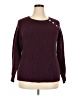 Knox Rose Solid Burgundy Pullover Sweater Size XXL - photo 1