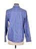 Chico's Stripes Blue Long Sleeve Button-Down Shirt Size Med (1) - photo 2