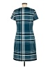 En Focus Studio 100% Polyester Plaid Teal Casual Dress Size 8 - photo 2