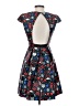 Shoshanna 100% Polyester Floral Blue Cocktail Dress Size 0 - photo 2