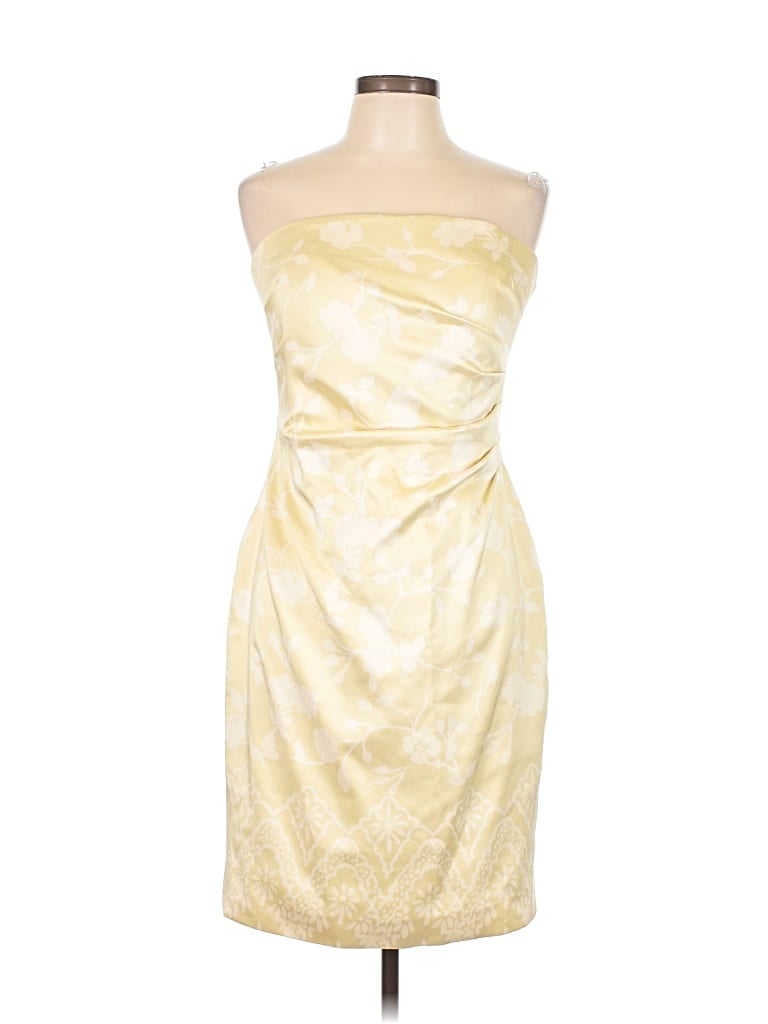 Pre-owned Kay Unger Cocktail Dress In Gold