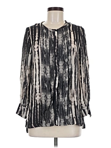 Haute Hippie Long Sleeve Silk Top (view 1)