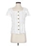 Vince Camuto White Short Sleeve Blouse Size XS - photo 1