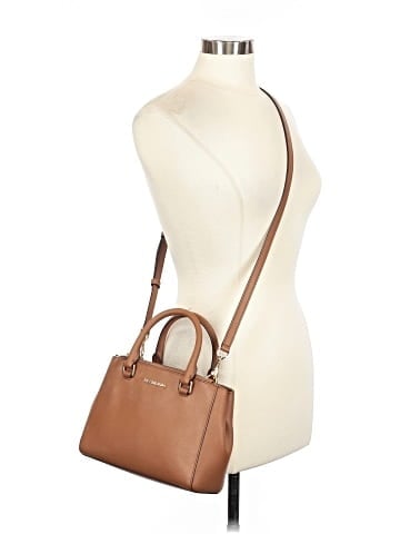 MICHAEL Michael Kors Leather Satchel (view 2)