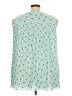 Cj Banks 100% Polyester Stars Green Sleeveless Blouse Size 2X - photo 2