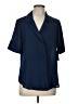 DKNY 100% Polyester Blue Short Sleeve Polo Size L - photo 1