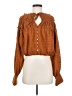 Free People Brown Long Sleeve Blouse Size S - photo 1