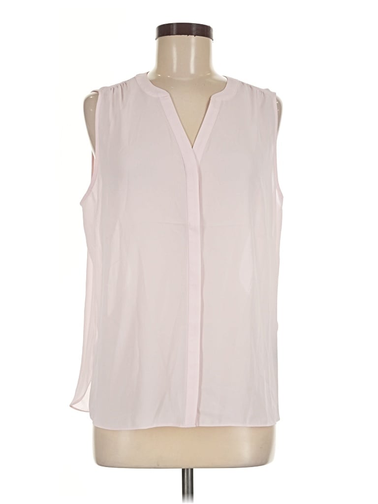 Pre-owned Nydj Sleeveless Blouse In Ivory