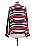Signature Studio 100% Polyester Stripes Red Long Sleeve Blouse Size L - photo 2