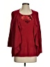 Sag Harbor 100% Acrylic Red Long Sleeve Top Size S - photo 1