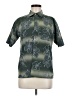 Assorted Brands 100% Polyester Tropical Green Short Sleeve Blouse Size M - photo 1