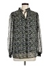 Ophelia Roe 100% Polyester Paisley Silver Long Sleeve Blouse Size M - photo 1