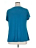 Worthington 100% Polyester Teal Short Sleeve Blouse Size 1X - photo 2