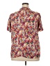 Fun2Fun 100% Rayon Floral Red Short Sleeve Blouse Size 2X - photo 2