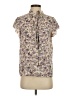 Unbranded 100% Polyester Floral Purple Short Sleeve Blouse Size S - photo 1