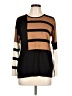 Calvin Klein 100% Acrylic Stripes Brown Pullover Sweater Size L - photo 1