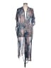 BCBGMAXAZRIA 100% Polyester Blue Kimono One size - photo 1