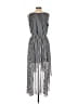 Elle 100% Polyester Stripes Black Casual Dress Size L - photo 2