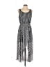 Elle 100% Polyester Stripes Black Casual Dress Size L - photo 1