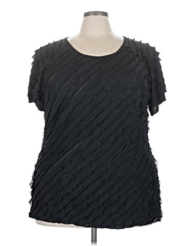 Brittany Black Short Sleeve Blouse (view 1)