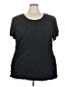 Brittany Black Black Short Sleeve Blouse Size 3X - photo 1
