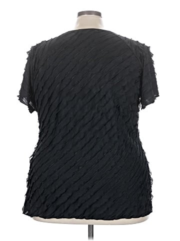 Brittany Black Short Sleeve Blouse (view 2)