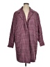 J.Jill Checkered-gingham Burgundy Coat Size XL - photo 1