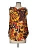 J.Crew 100% Silk Paisley Orange Sleeveless Silk Top Size 10 - photo 1