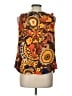 J.Crew 100% Silk Paisley Orange Sleeveless Silk Top Size 10 - photo 2