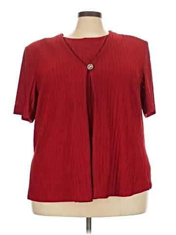 Leslie Fay Short Sleeve Blouse (view 1)