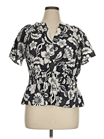 By Anthropologie Short Sleeve Blouse (view 1)