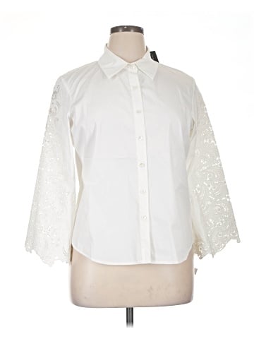 Dana Buchman 3/4 Sleeve Button-Down Shirt (view 1)