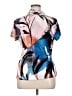 DKNY Print Pink Short Sleeve Blouse Size XL - photo 2