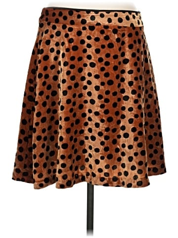 Madewell Velvet Circle Mini Skirt in Leopard Dot (view 1)
