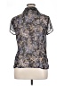 Sag Harbor 100% Polyester Animal Print Blue Short Sleeve Blouse Size 14 - photo 2