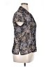 Sag Harbor 100% Polyester Animal Print Blue Short Sleeve Blouse Size 14 - photo 4