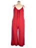 Anrabess Solid Red Jumpsuit Size XL - photo 2