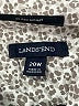 Lands' End 100% Baumwolle Animal Print Gray Long Sleeve Blouse Size 20 - photo 7