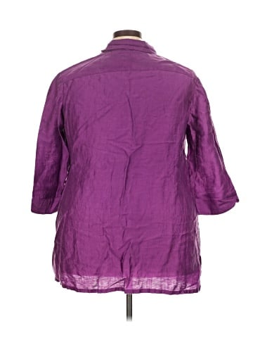 Investments 3/4 Sleeve Button-Down Shirt (view 2)