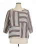 Natural Reflections Gray 3/4 Sleeve Blouse Size XL - photo 1