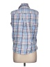 White Stag Plaid Blue Sleeveless Button-Down Shirt Size L (estimated) - photo 2