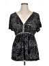 BCBGMAXAZRIA 100% Viscose Black Short Sleeve Top Size XL - photo 1