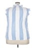 Talbots Blue Sleeveless Blouse Size 2X - photo 2