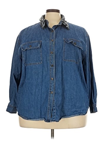 Bill Blass 3/4 Sleeve Button-Down Shirt (view 1)