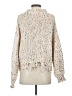 Pol 100% Polyester Tweed White Pullover Sweater Size S - photo 2