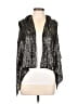 BCBGMAXAZRIA 100% Silk Silver Silk Cardigan Size M - photo 1