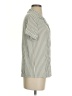 auden Stripes Green Short Sleeve Blouse Size S - photo 4