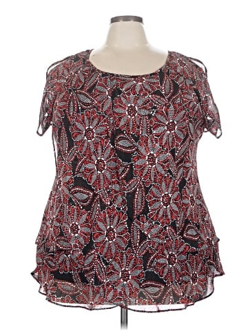 Roz & Ali Short Sleeve Blouse (view 1)